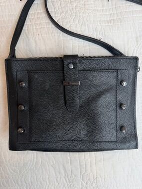 Botkier NY Warren City Crossbody Black Leather Studded Purse Bag MSRP $223